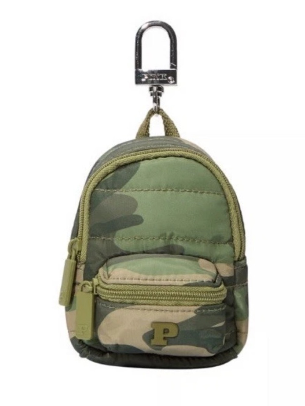 NWT Victoria’s Secret Pink Keychain Charm Camouflage Backpack Earbud Military